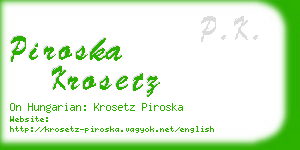 piroska krosetz business card